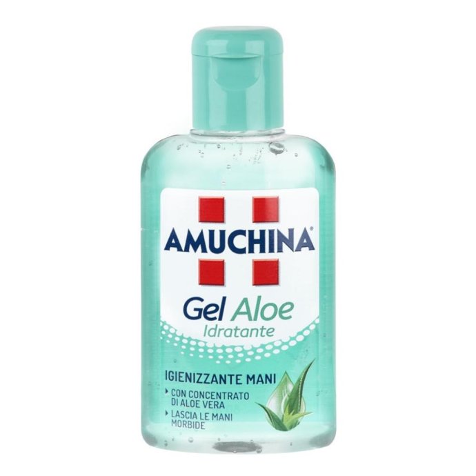 Amuchina Gel Aloe Igienizzante Idratante 80ml - Gel Disinfettante Mani con Aloe Vera