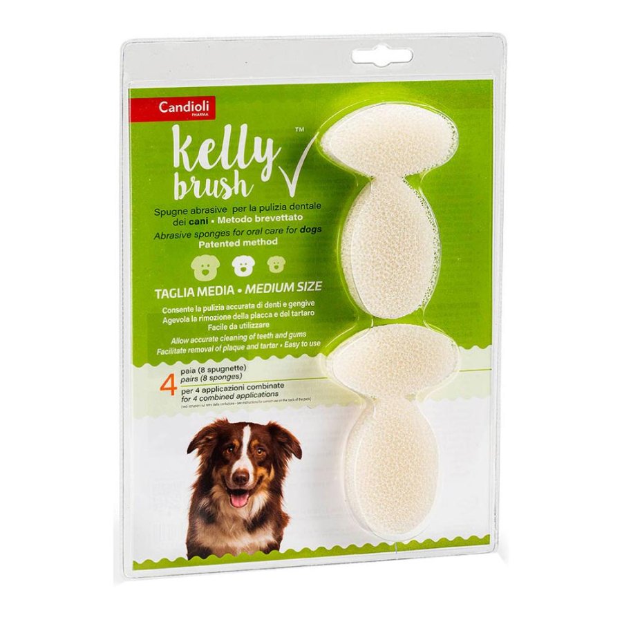 KELLY BRUSH CANE SPUGNETTA ABRASIVA MEDIA 8PZ - CANDIOLI