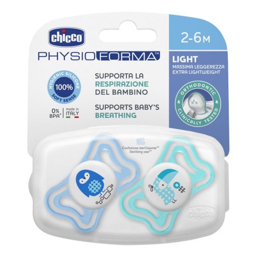 Chicco Succhietto Light Boy Silicone 2-6 Mesi - Comfort e Sicurezza per il Tuo Bambino