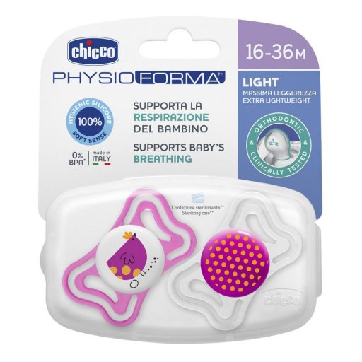 Chicco Succhietto Light Girl Silicone 16-36 Mesi - Comfort e Sicurezza per il Tuo Bambino
