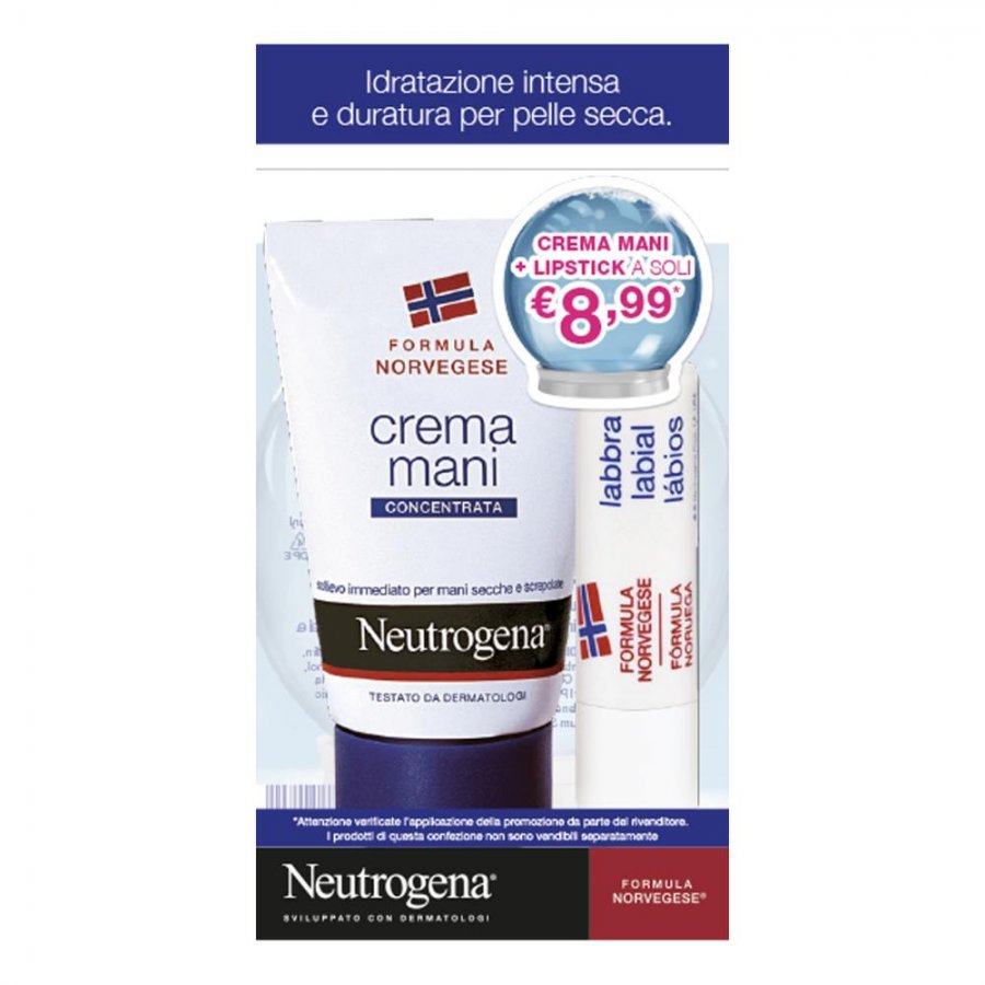 Neutrogena - Crema Mani Profumato 75ml + Lipstick Bundle 4,8g