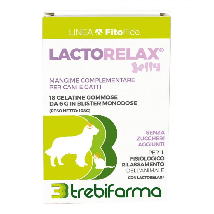 Lactorelax Jelly Integratore per Cani e Gatti 18 Gelatine - Supporto Digestivo per Animali Domestici
