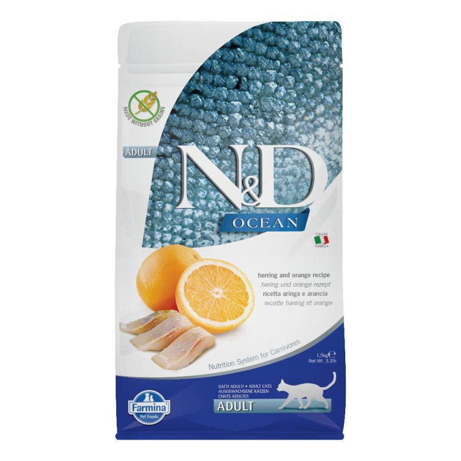 FARMINA N&D OCEAN GATTO ADULT ARINGA ARANCIA 1,5KG