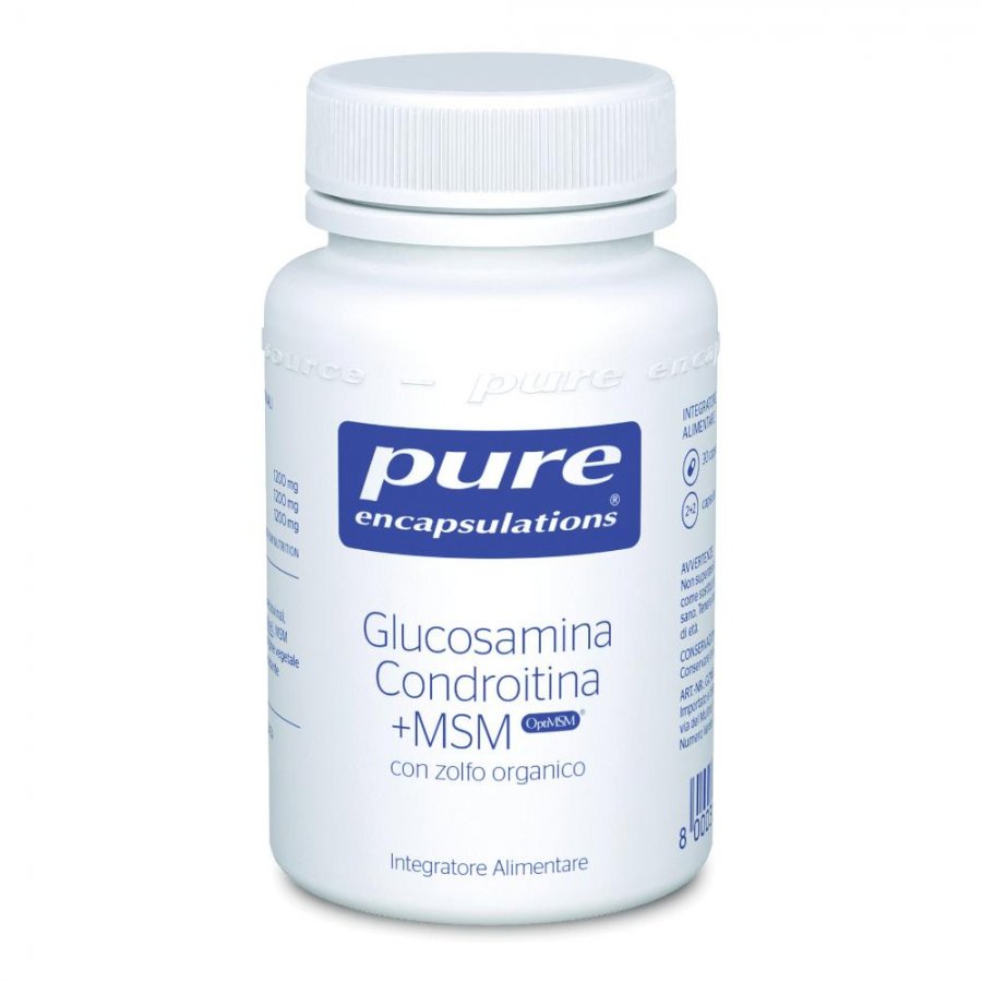 Pure Encapsulations Glucosamina Condroitina + MSM - 30 Capsule per la Salute delle Ossa e delle Articolazioni