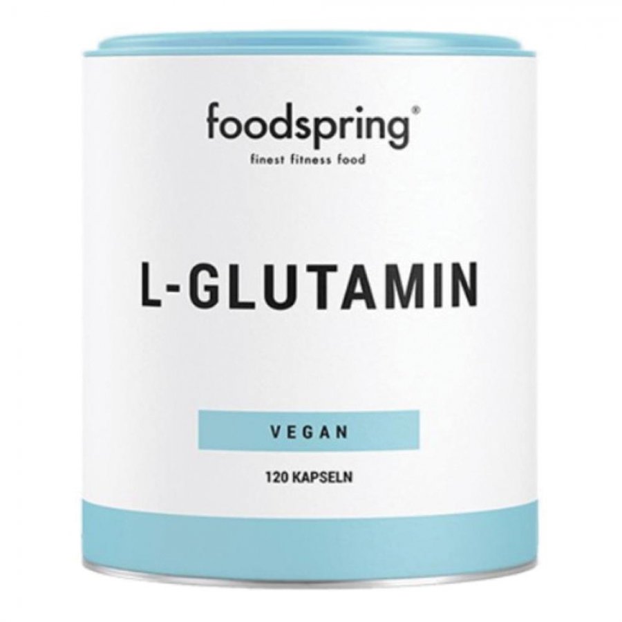 Foodspring L-Glutamina Vegan 120 Capsule - Integratore per Atleti - Favorisce la Rigenerazione