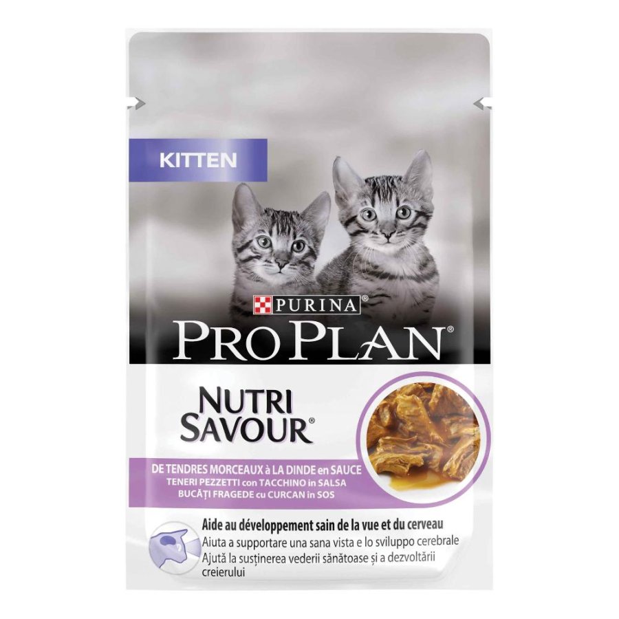 NESTLE' PURINA PRO PLAN GATTO NUTRI SAVOUR KITTEN GRAVY (IN SALSA) TACCHINO 85GR (bustina)