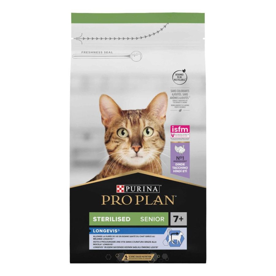 NESTLE' PURINA PRO PLAN GATTO LONGEVIS STERILISED ADULT 7+ TACCHINO 1,5KG