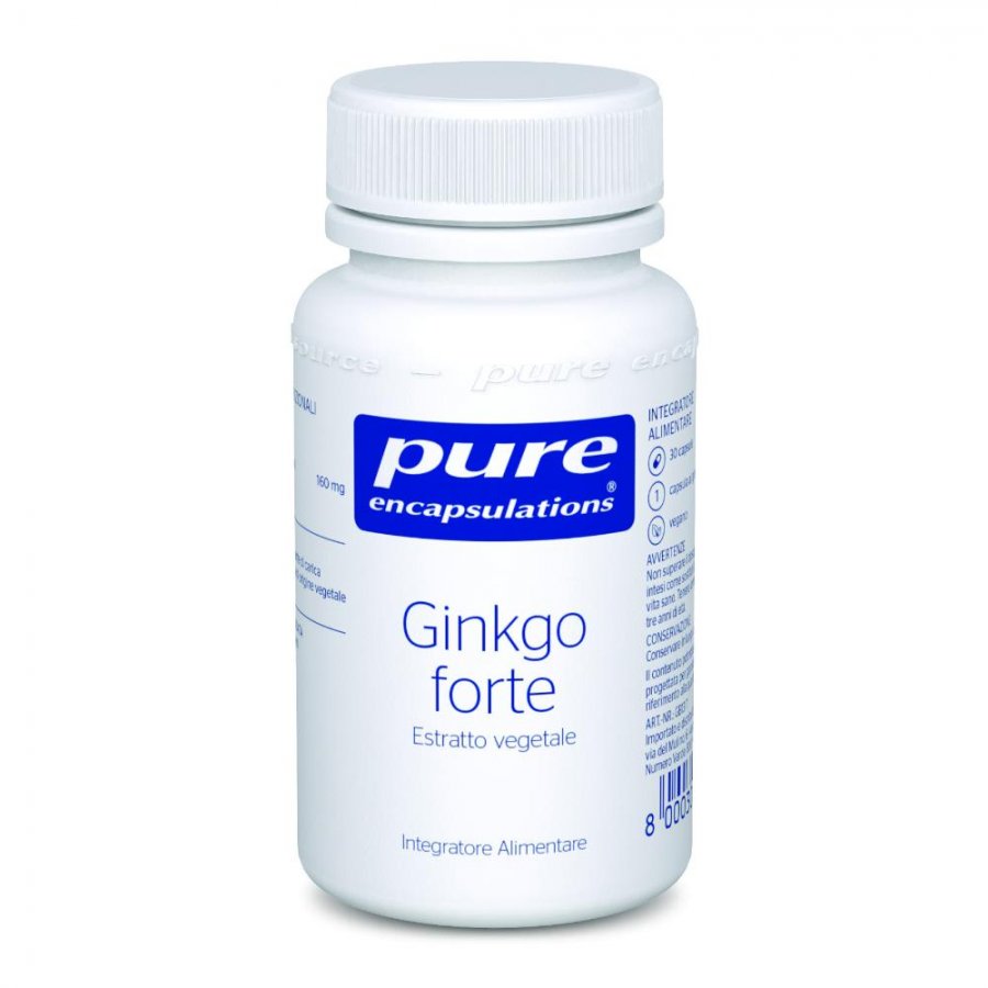 Pure Encapsulations Ginko Forte 30 Capsule - Integratore Alimentare Ipoallergenico con Estratto di Ginkgo Biloba