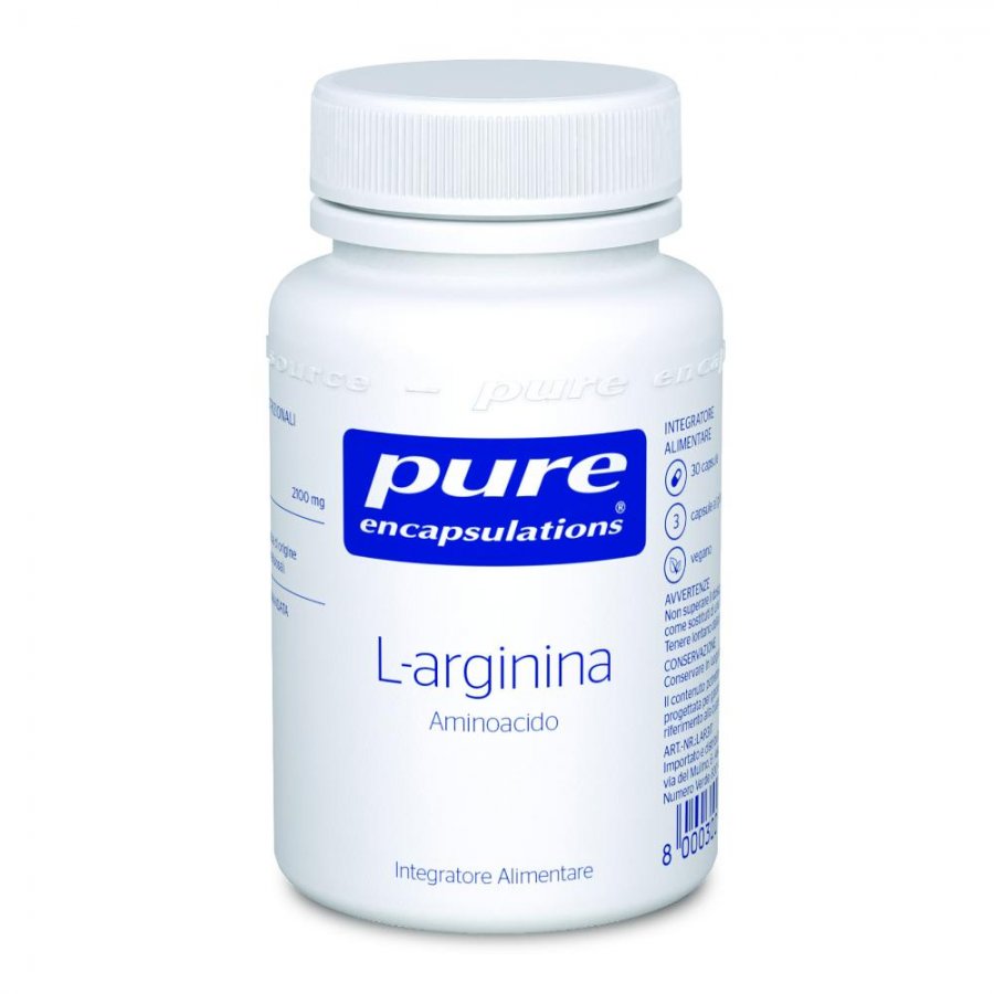 Nestlé Pure Encapsulations L-Arginina 30 Capsule - Integratore per il Supporto Cardiovascolare