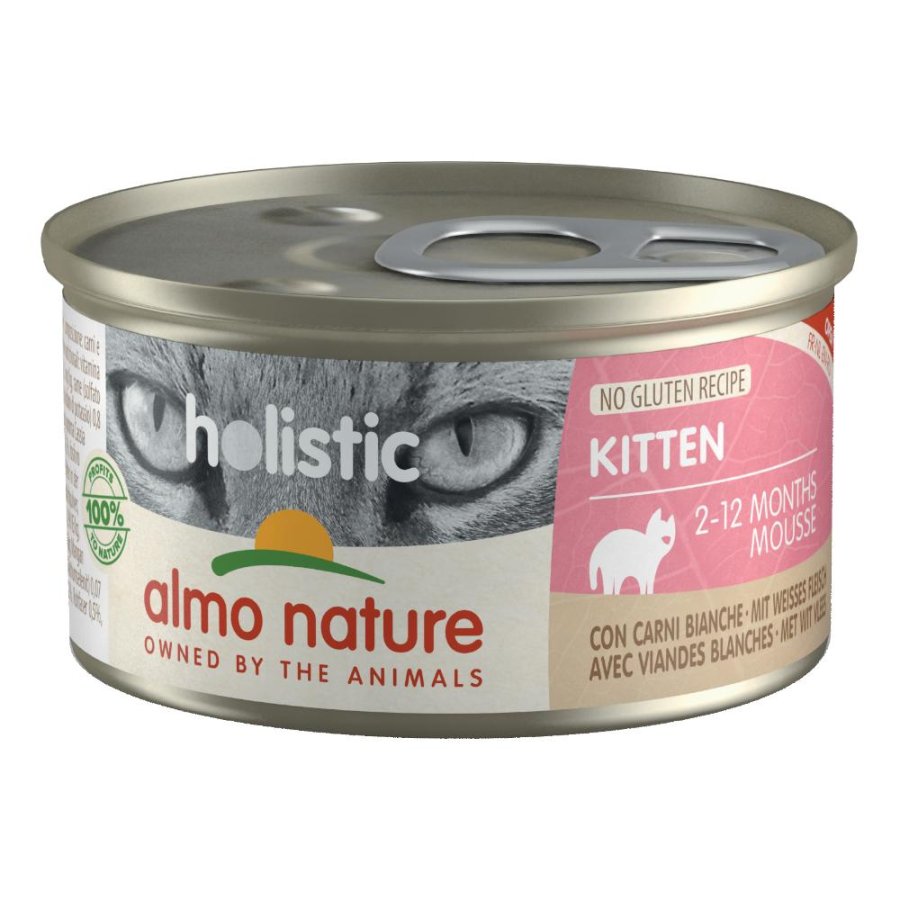 ALMO NATURE GATTO HOLISTIC MOUSSE KITTEN CARNI BIANCHE 85GR (lattina)