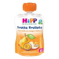 HiPP, Pera Mela Mango Maracuja Frutta Frullata Biologica, 90 g HiPP, Pera Mela Mango Maracuja Frutta Frullata Biologica, 90 g