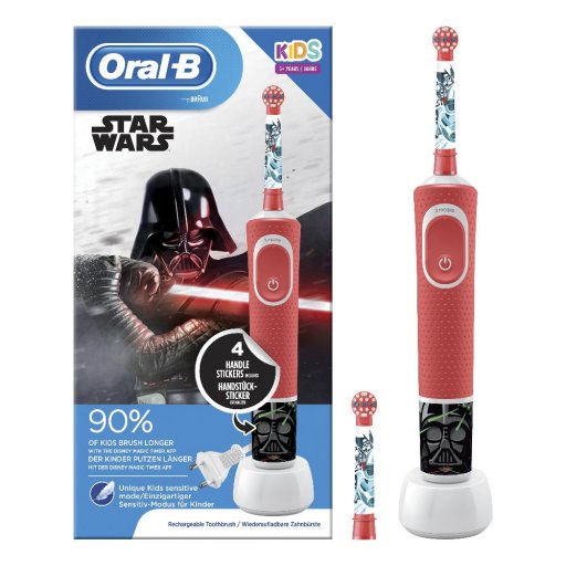 Oral-B - Kids Spazzolino Elettrico di Star Wars, Spazzolino Ricaricabile per Bambini