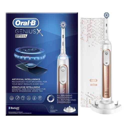 Oral-B - Genius X 20100S Spazzolino Elettrico Oro Rosa