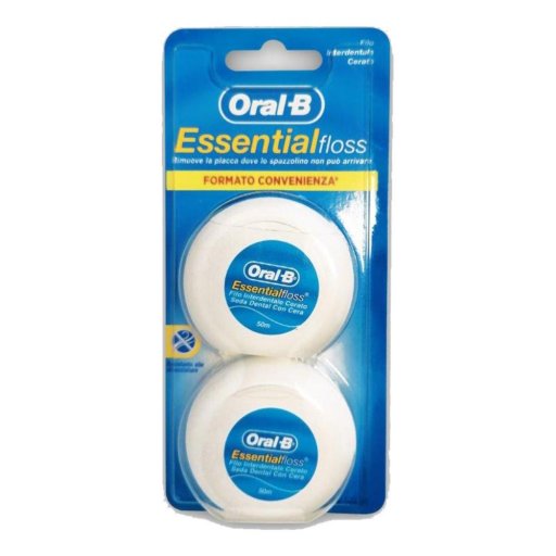 Oral-B - Filo Interdentale Essential Floss Bipacco 2x50m