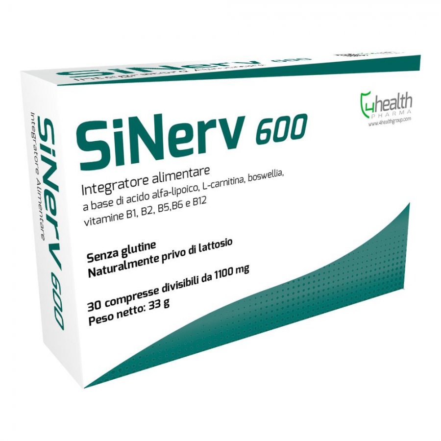 Sinerv 600 - Integratore per Sistema Nervoso - 30 Compresse - 4 Health