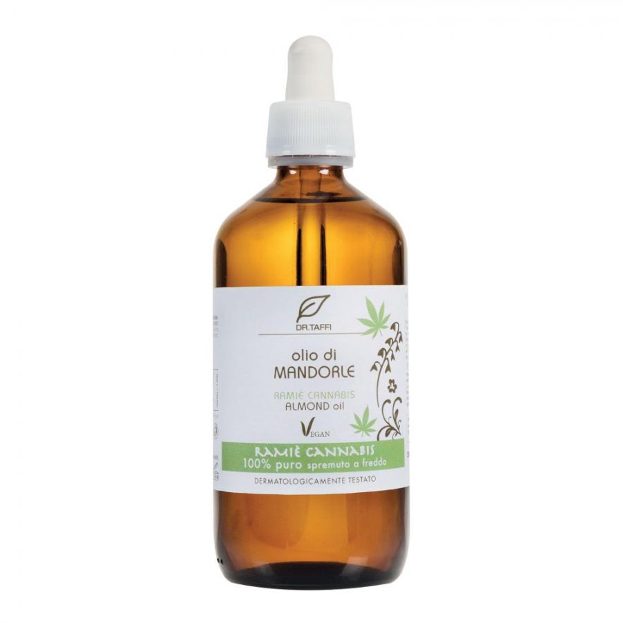 Dr Taffi Olio di Mandorle Ramie Cannabis 250ml - Emolliente Naturale con Essenza di Seta Fior di Loto