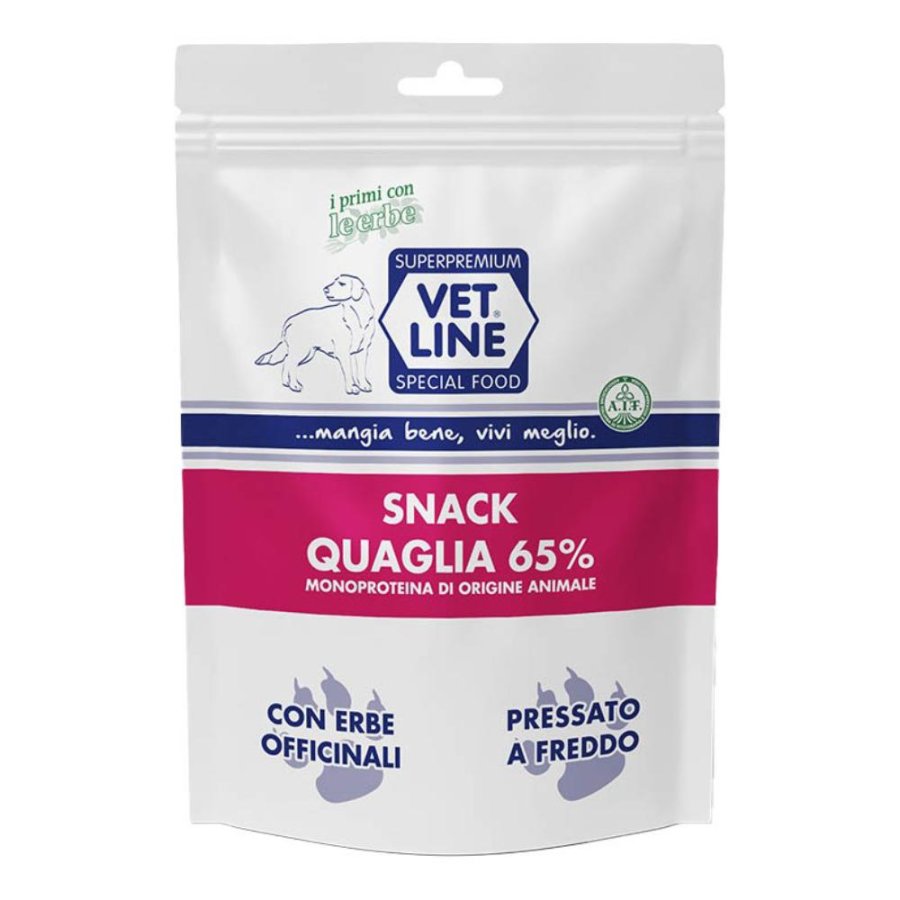 OLISTIKA VET LINE CANE SNACK MONOPROTEICO QUAGLIA 65% 80GR
