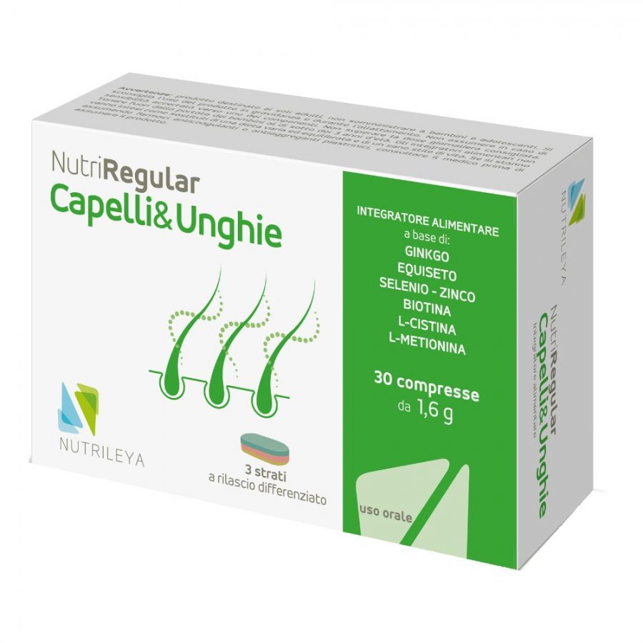 Nutriregular Capelli & Unghie 30 Compresse - Integratore per Capelli e Unghie Forti