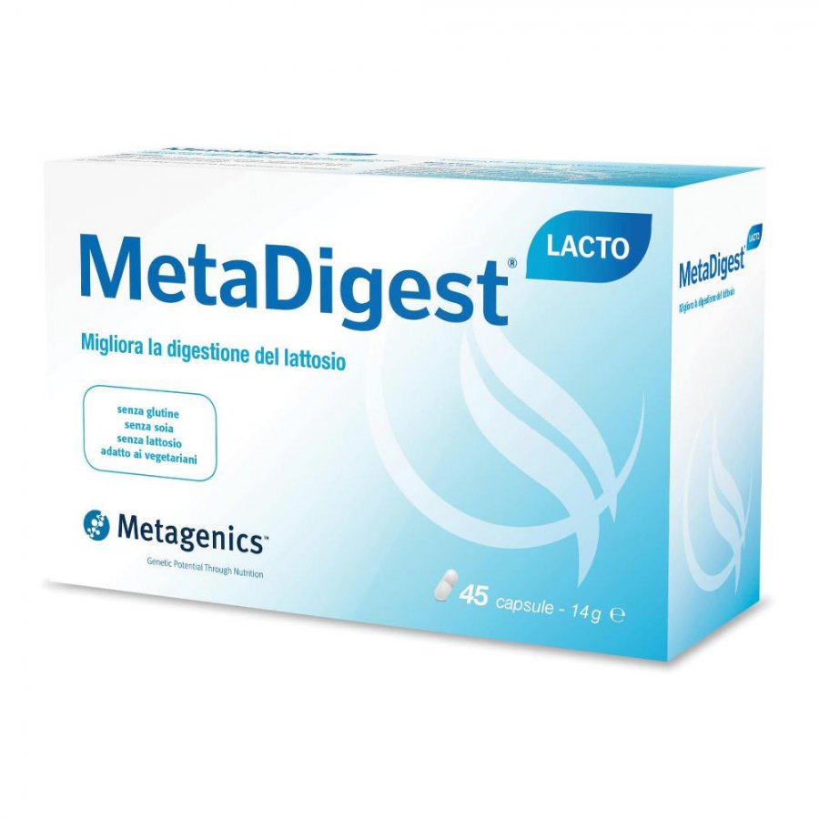 Metadigest 45 Capsule - Integratore per Migliorare la Digestione del Lattosio