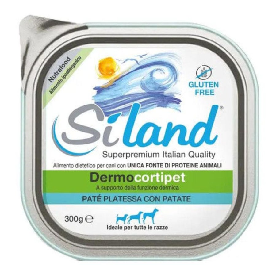 SILAND CANE DERMOCORTIPET ALL BREEDS PATE' PLATESSA PATATE 300GR (lattina)