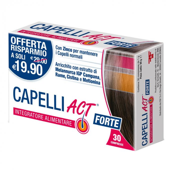 Capelli Act Forte - 30 Compresse - Integratore per la Salute dei Capelli