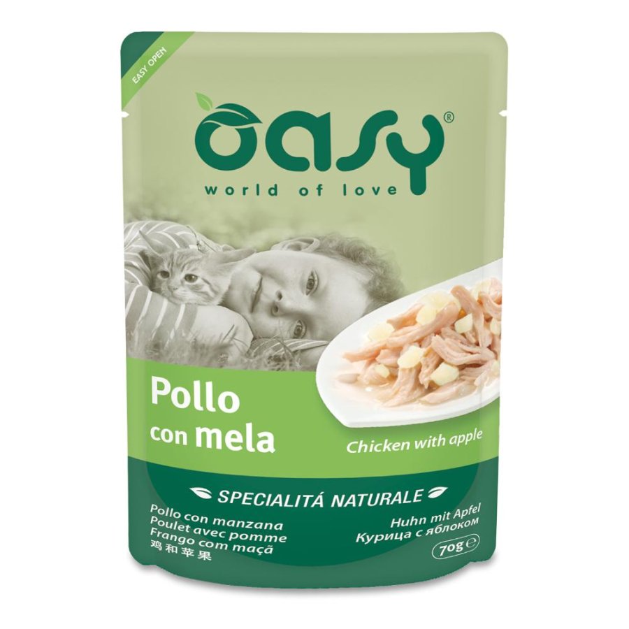 OASY GATTO POLLO MELA 70GR (bustina)