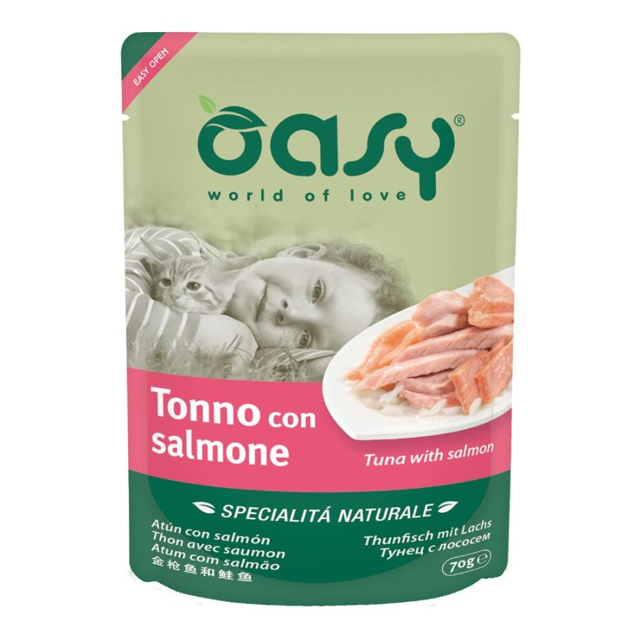 OASY GATTO SPECIALITA' TONNO SALMONE 70GR (bustina)