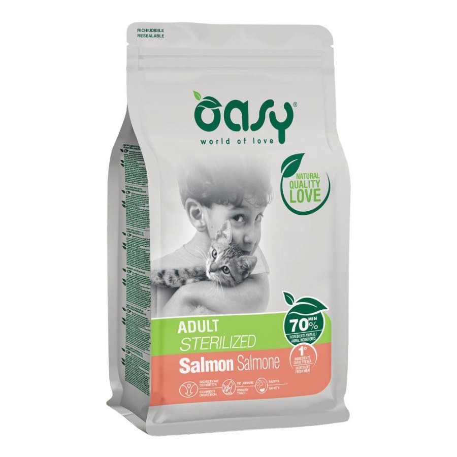 OASY GATTO ADULT STERILIZED SALMONE 1,5KG