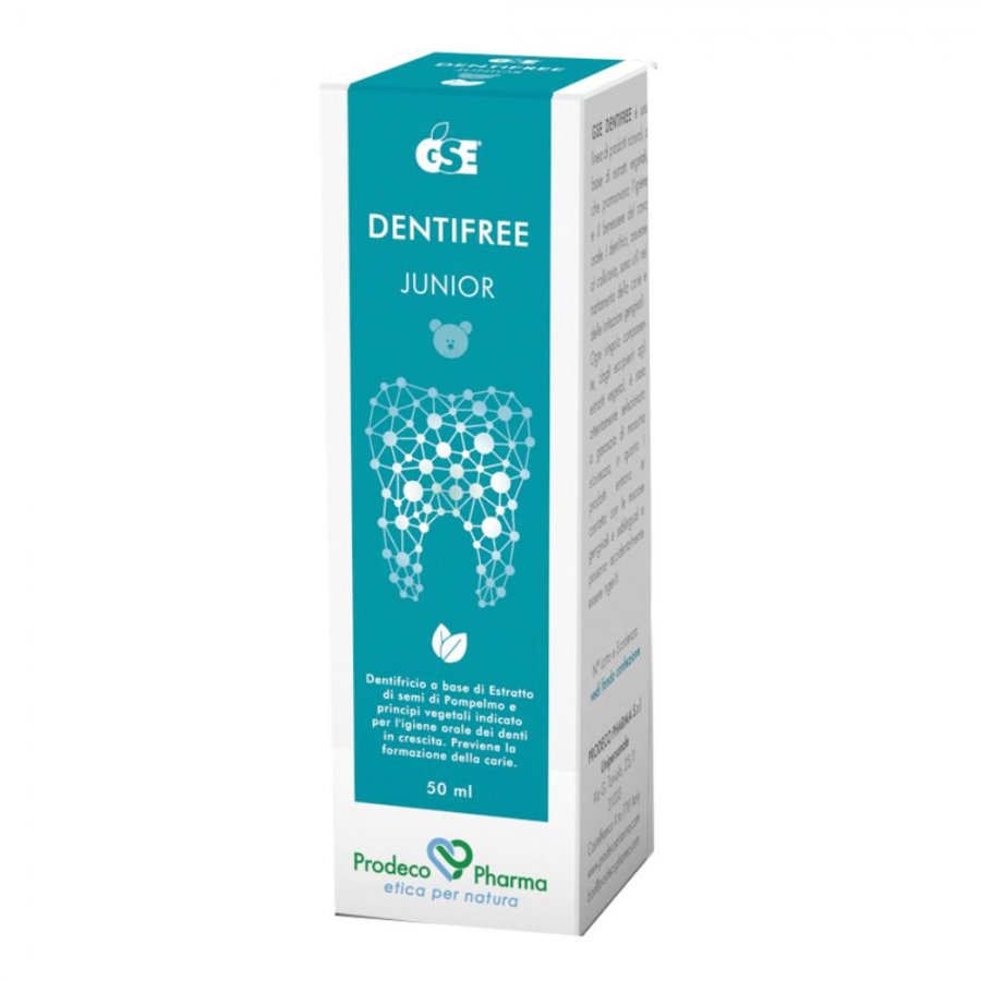 GSE Dentifree Junior Dentifricio 50ml - Dentifricio Naturale per Bambini con Estratto di Semi di Pompelmo