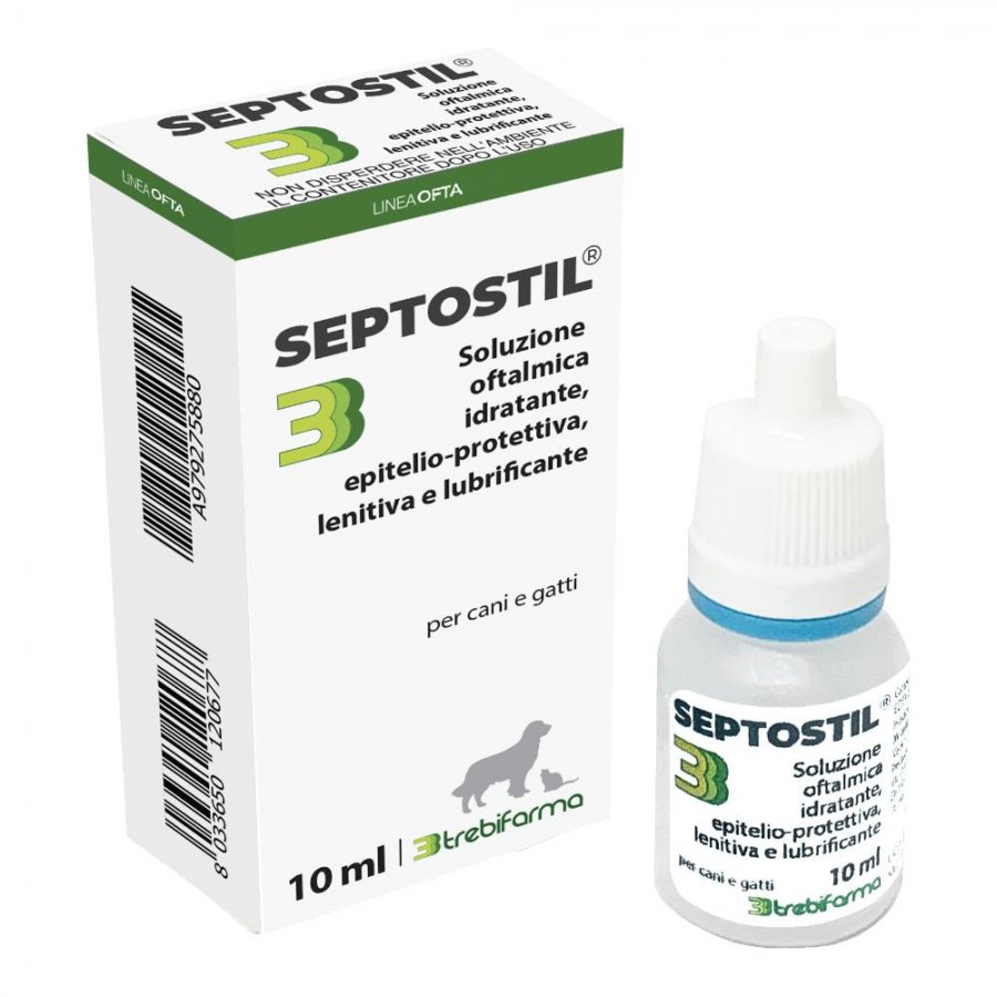 Septostil Soluzione Oftalmica Per Cani e Gatti 10ml - Trattamento degli Occhi Irritati e Infiammati