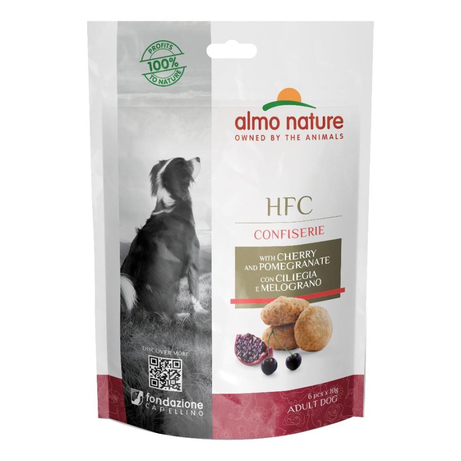 ALMO NATURE CANE SNACK HFC CONFISERIE ADULT CILIEGIA MELOGRANO 60GR