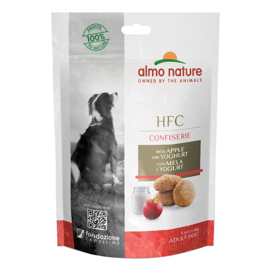 ALMO NATURE CANE SNACK HFC CONFISERIE ADULT MELA YOGURT 60GR