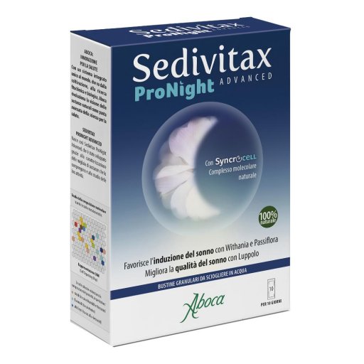 Sedivitax Pronight Advanced 10 Bustine Granulari - Integratore per il Sonno e il Relax - Con Valeriana e Passiflora