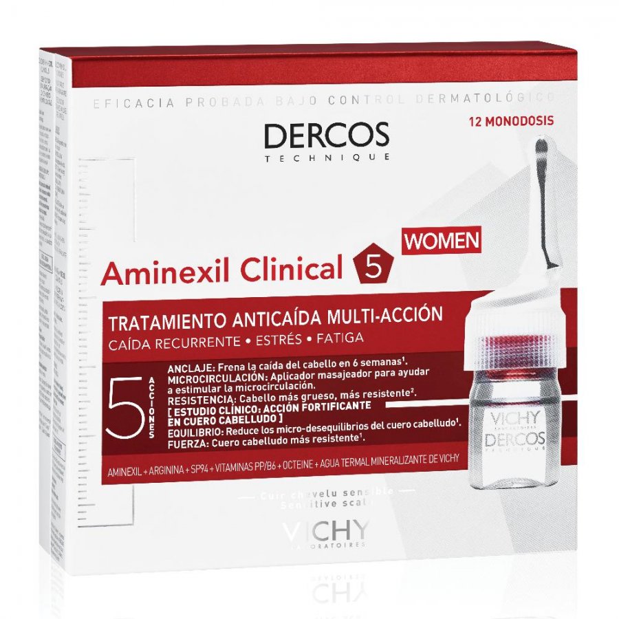 Vichy - Dercos Aminexil Donna - Trattamento Anticaduta - 12 fiale da 6 ml