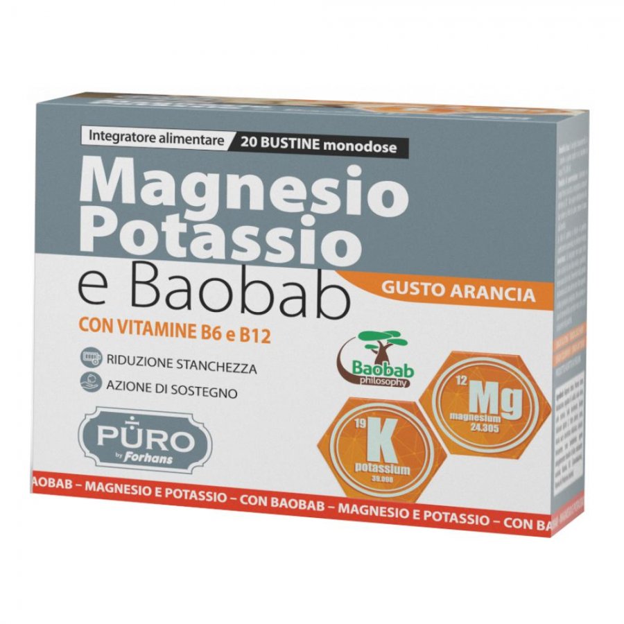 Forhans - Puro Magnesio Potassio E Baobab 20 Bustine Da 4g