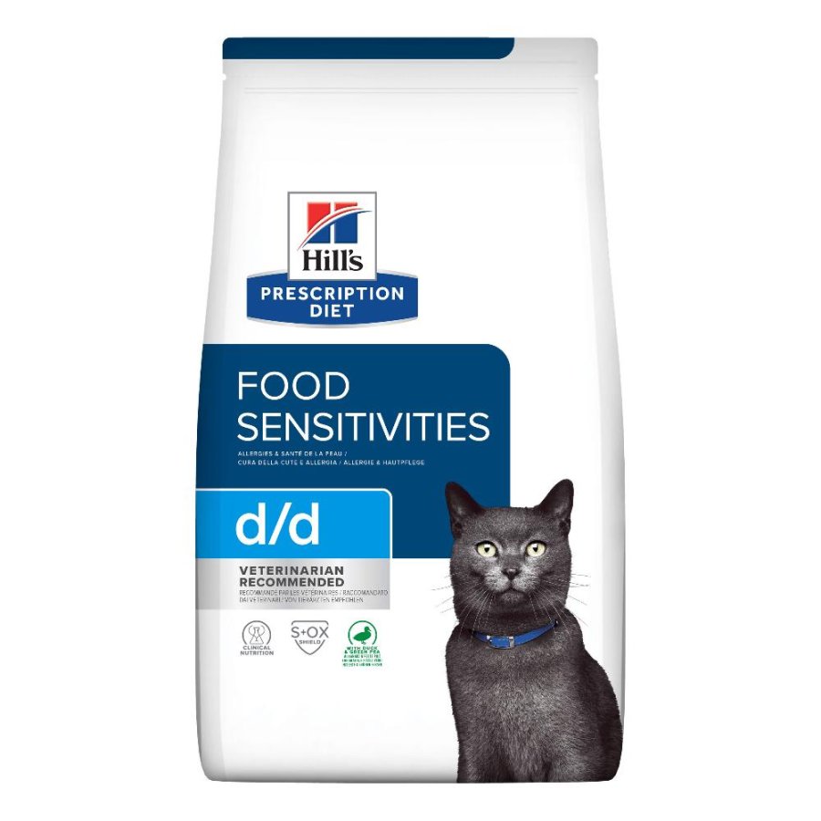 HILL'S GATTO DIET D/D SKIN FOOD SENSITIVITIES ANATRA PISELLI 1,5KG