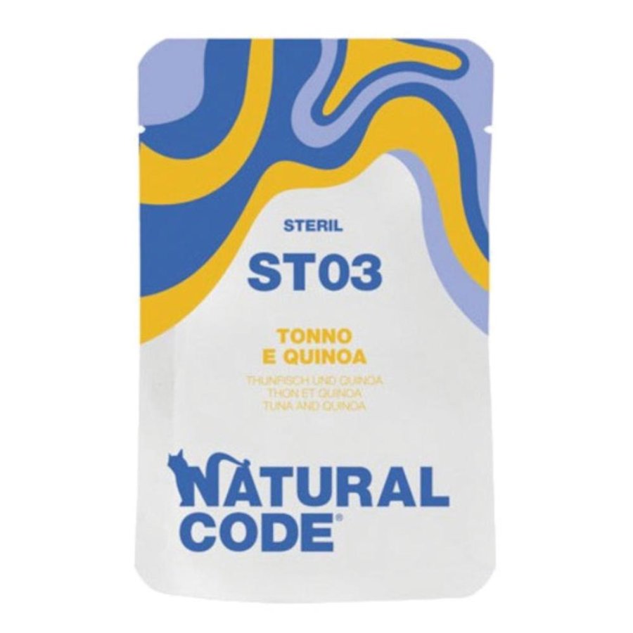 NATURAL CODE GATTO ST03 STERIL TONNO QUINOA 70GR (bustina)