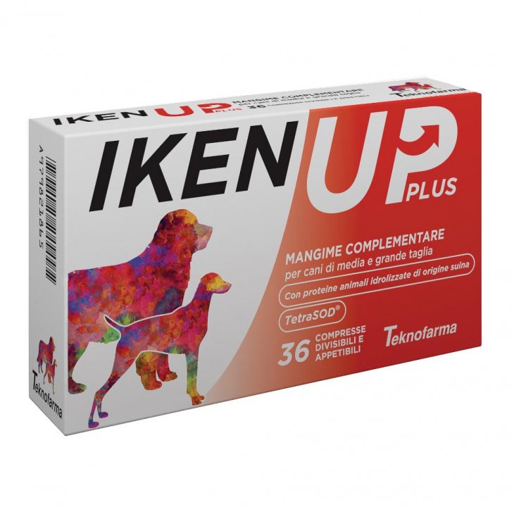 Iken Up Plus Mangime Complementare Cani Taglia Media Grande 36 Compresse - Integratore Alimentare per Cani