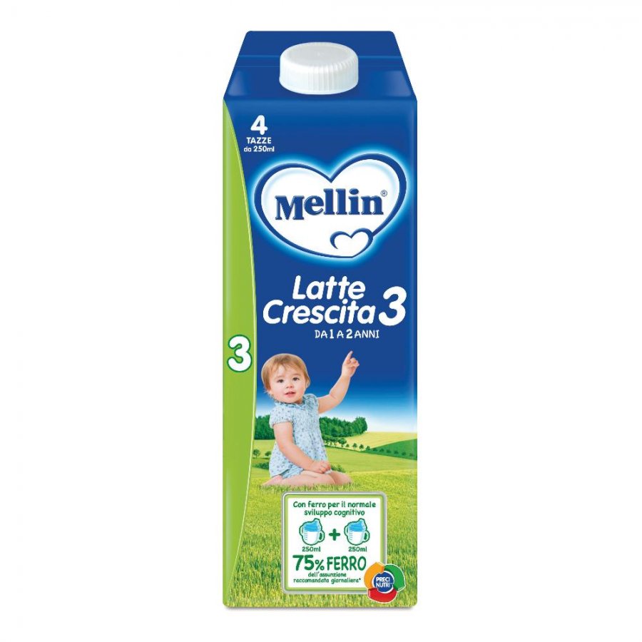 Mellin 3 Liquido Latte Crescita 1000ml - Formula per Bambini da 1 a 2 Anni