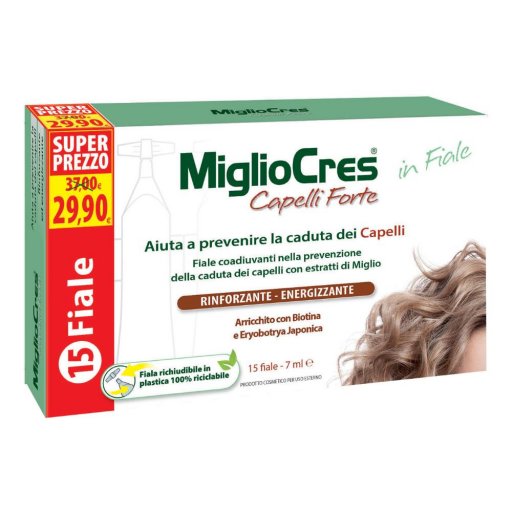 MiglioCres Capelli Forte Trattamento Dermocosmetico, 15 Fiale