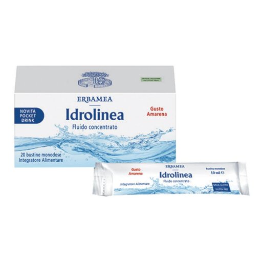 Idrolinea - Fluido Concentrato per Drenaggio Liquidi Corporei 20 Bustine, Integratore Detox