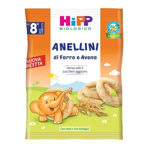 HiPP Snack Anellini di Farro e Avena, 30 g