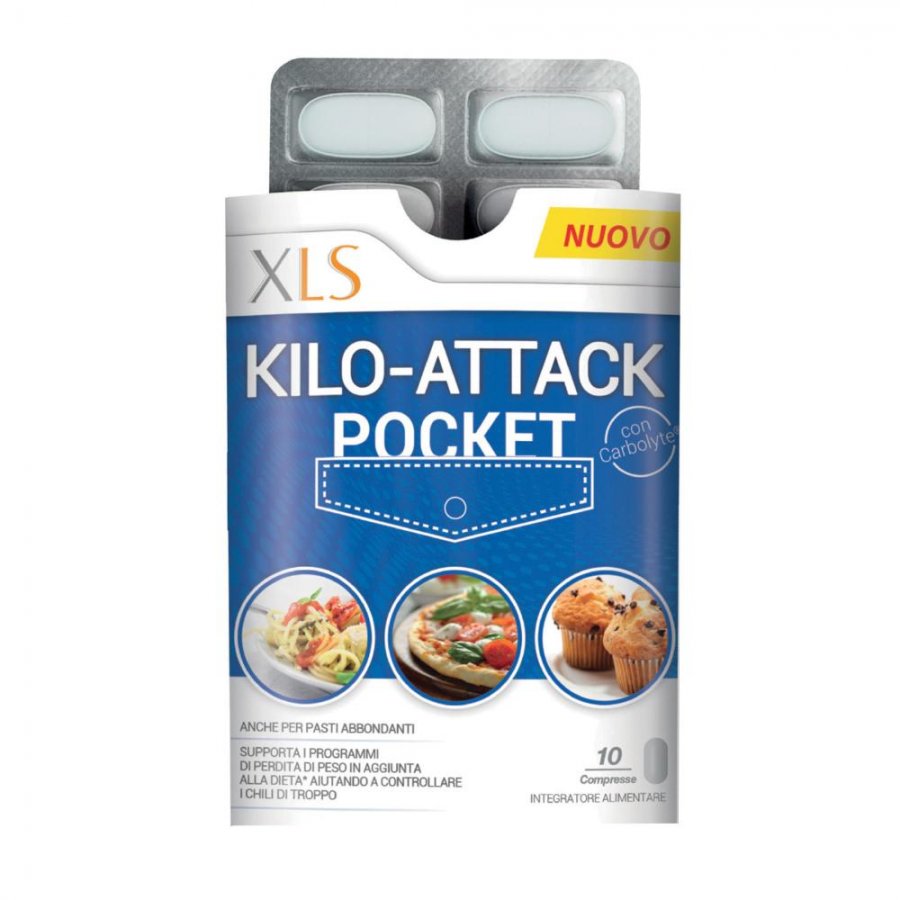 XL-S Kilo-Attack Pocket 10 Compresse - Integratore per Dimagrire in Confezione da Tasca