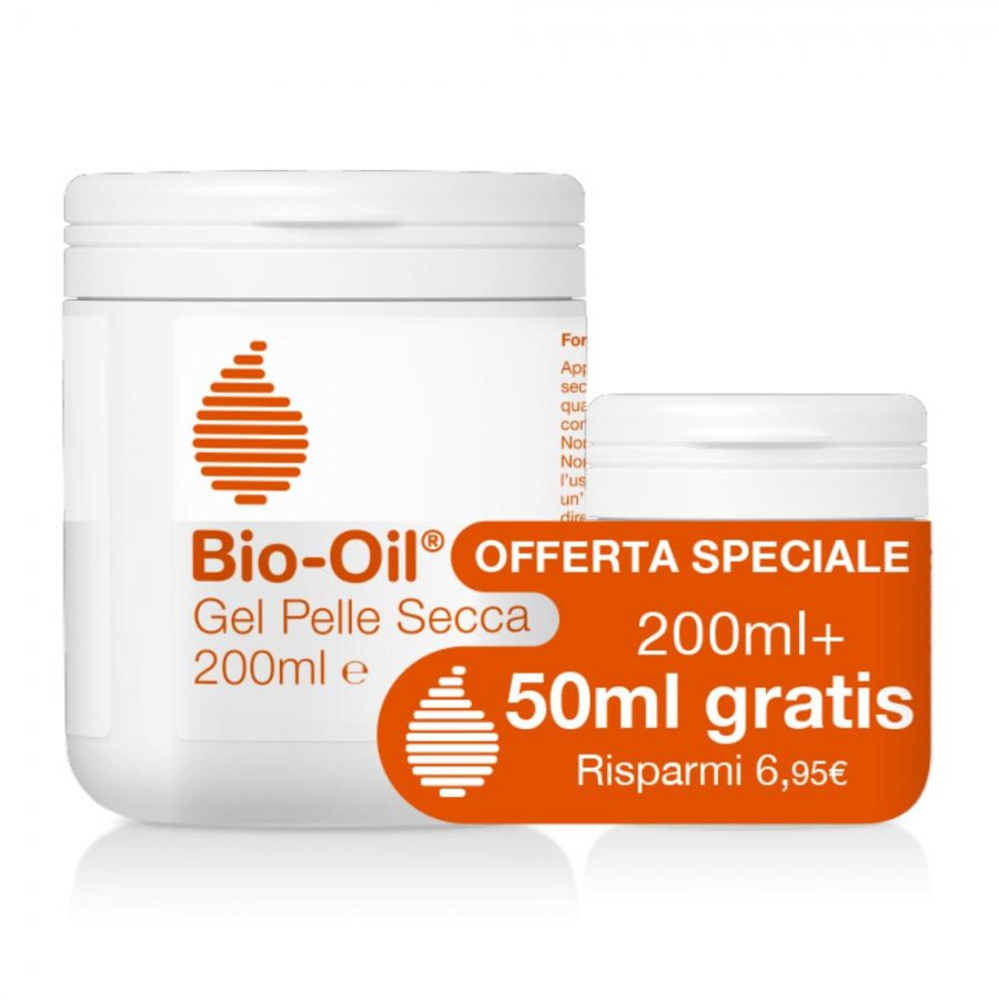 Bio Oil - Gel Pelle Secca Intensivo 200ml + 50ml Omaggio, Idratante Viso e Corpo per Pelle Secca