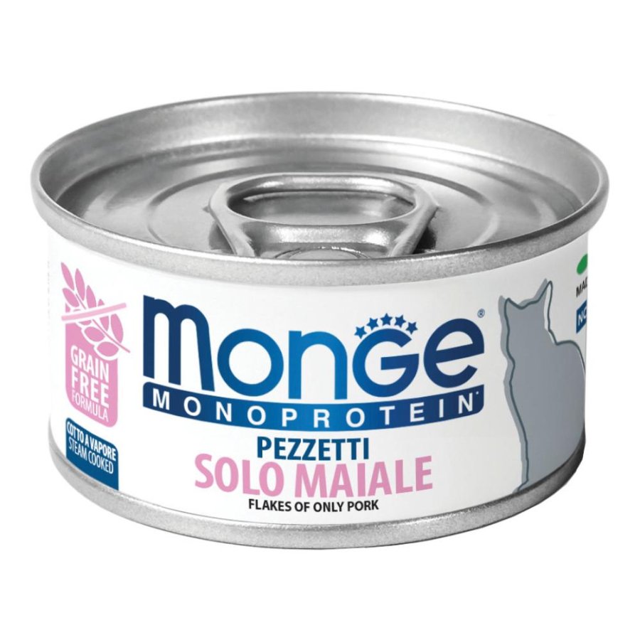 MONGE GATTO MONOPROTEICO SOLO MAIALE 80GR (lattina)