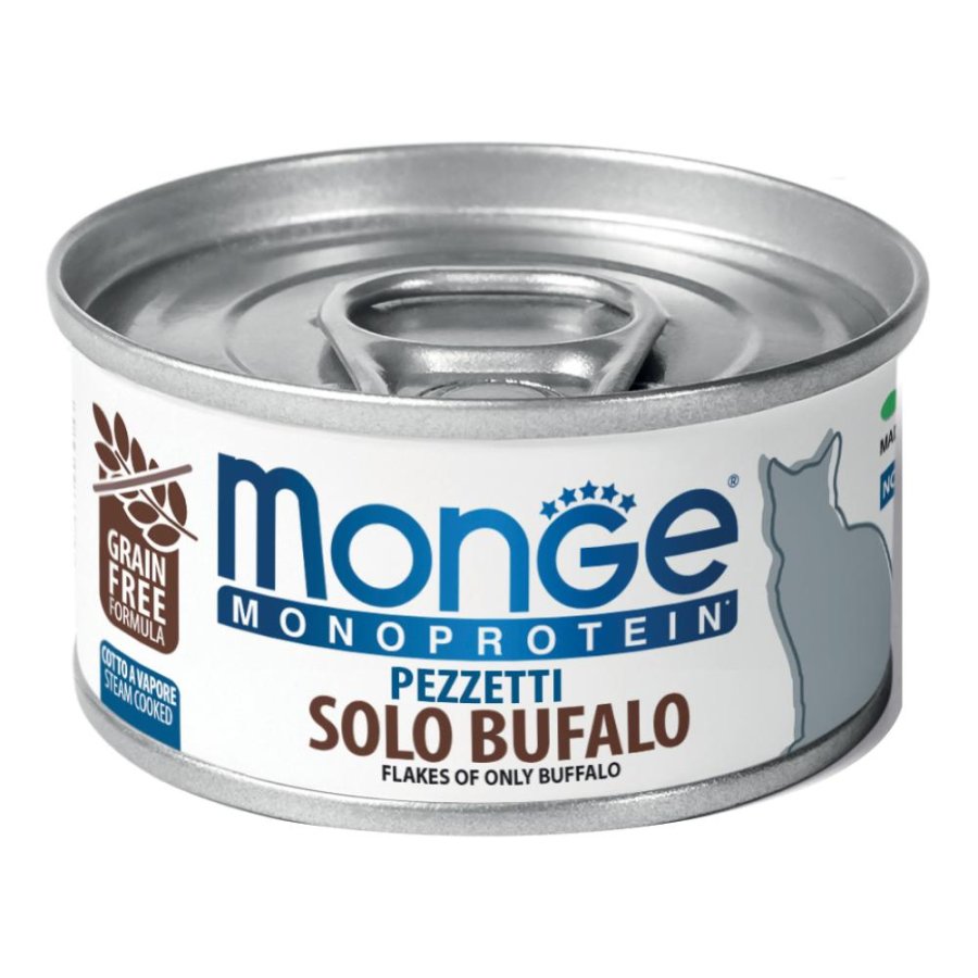 MONGE GATTO MONOPROTEICO SOLO BUFALO 80GR (lattina)