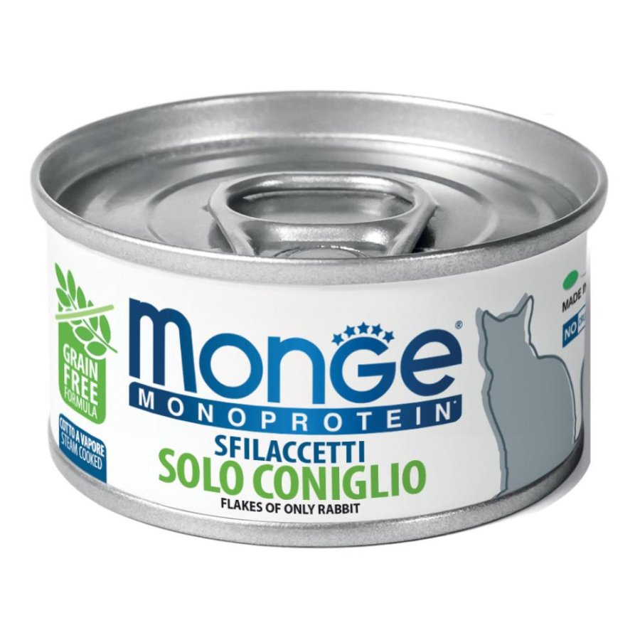 MONGE GATTO MONOPROTEICO SOLO CONIGLIO 80GR (lattina)