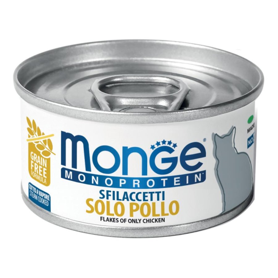 MONGE GATTO MONOPROTEICO SOLO POLLO 80GR (lattina)