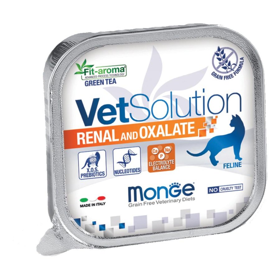 MONGE GATTO VETSOLUTION RENAL OXALATE 100GR (vaschetta)