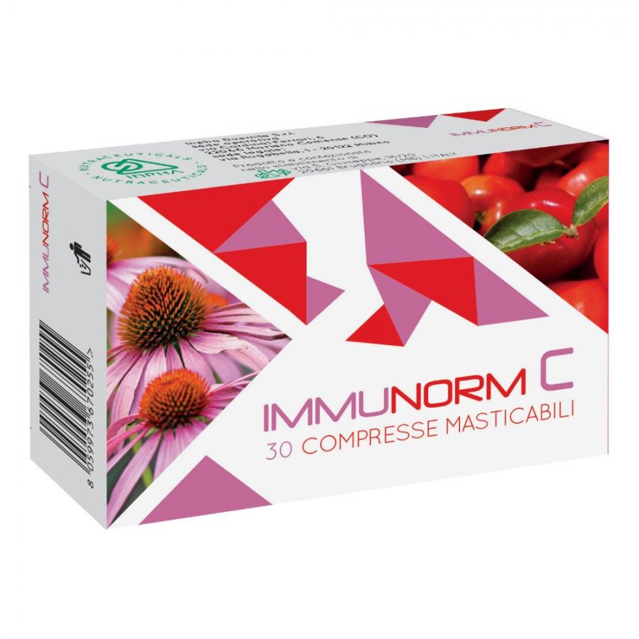 Immunorm C 30 Compresse Masticabili - Integratore per il Sistema Immunitario e la Protezione Antiossidante